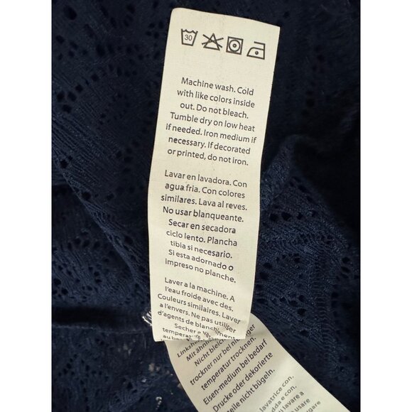 JustFab New Navy Blue Lace Sleeveless Midi Dress Size 2X 18 20 Wedding Plus Size - Picture 7 of 8